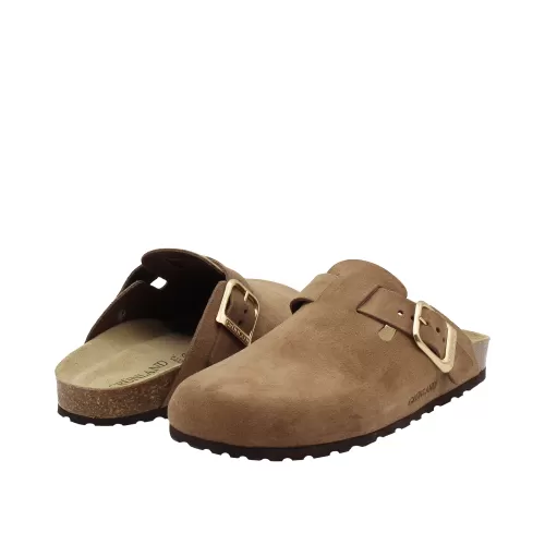 GRUNLAND - Ciabatta sabot tortora in camoscio - cb 2609 70sara 2