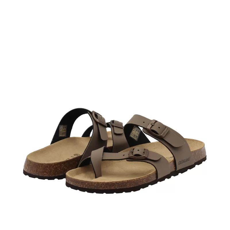 GRUNLAND - Ciabatta infralluce tortora - bobo cb1561-40