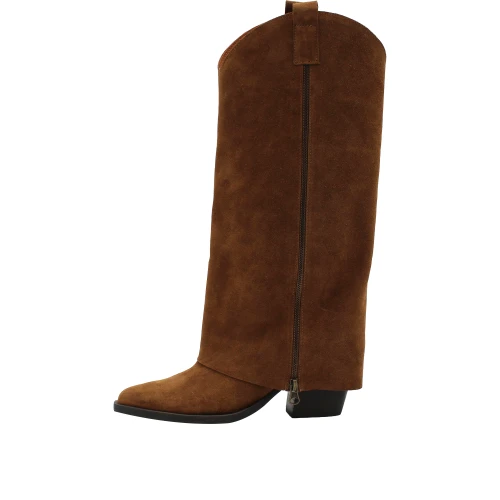 EXE' - Stivale texano camoscio cuoio - 602 2