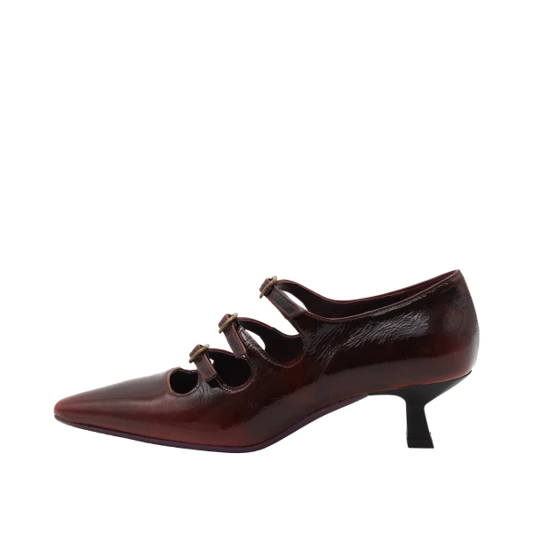 LORENZO MARI - Decollete marrone con fibbie - cindy05