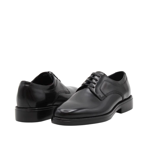 Stringata nera in pelle 2