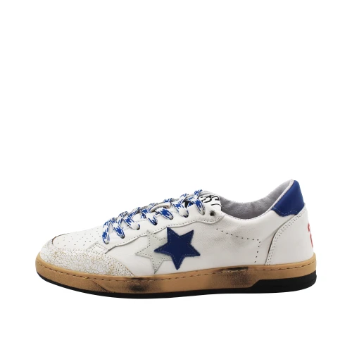 2-STAR - Sneakers uomo bianca e blu - 5057