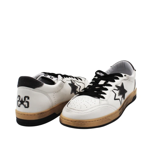 2-STAR - Sneakers uomo bianca e nera - 5056 2