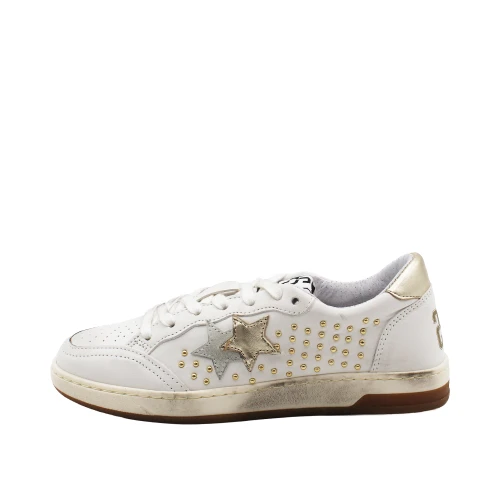 2-STAR - Sneakers bianca e platino - 5048