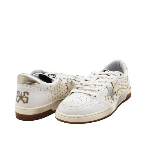 2-STAR - Sneakers bianca e platino - 5048 2