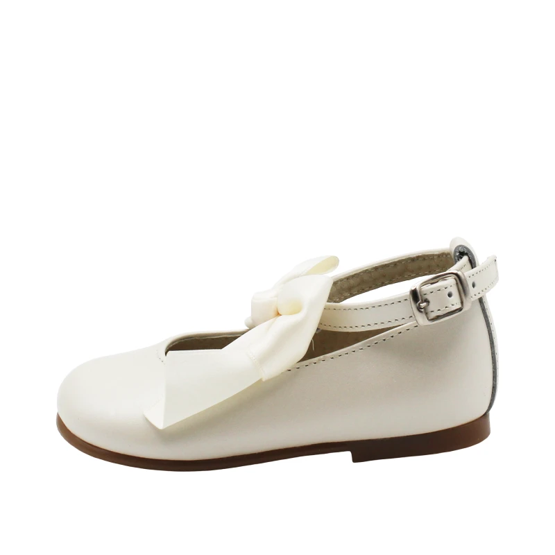PANYNO - Ballerina beige con fiocco raso - b3209