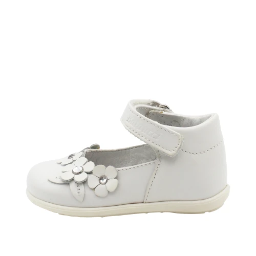 Sneakers bianca con fiori
