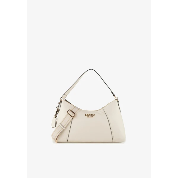 LIU JO - Borsa crema con tracolla logo - aa6164e1012-x0459