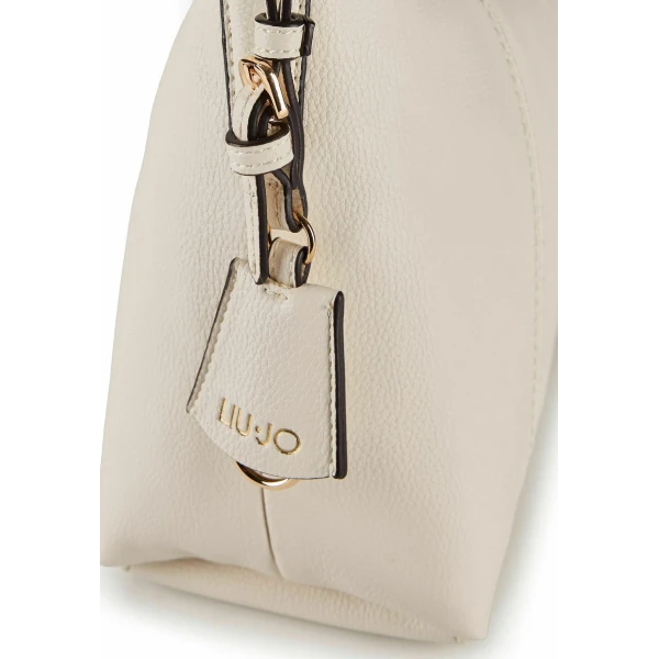 LIU JO - Borsa crema con tracolla logo - aa6164e1012-x0459