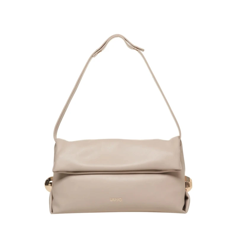 LIU JO - Borsa crema con borchia laterale - 