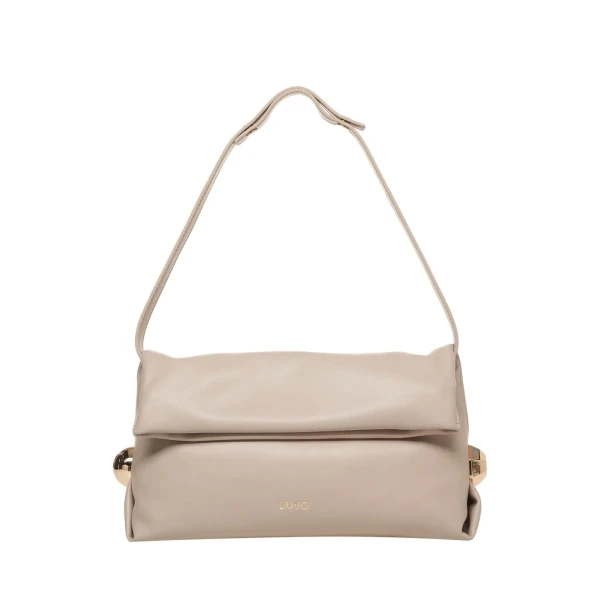 LIU JO - Borsa crema con borchia laterale - 