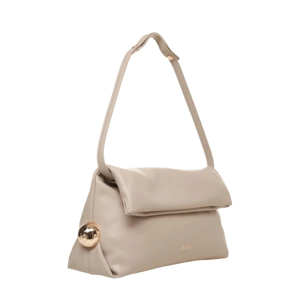 LIU JO - Borsa crema con borchia laterale - 