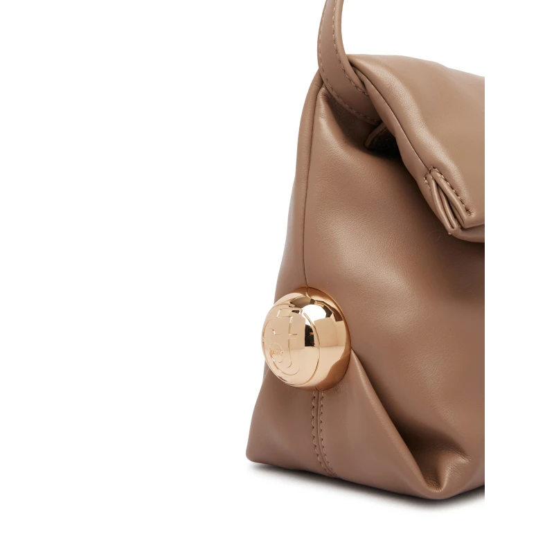 LIU JO - Borsa cammello con borchia laterale - 