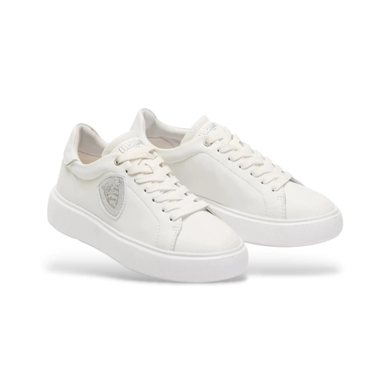 BLAUER - Sneakers bianca con strass - s6venus01/lea