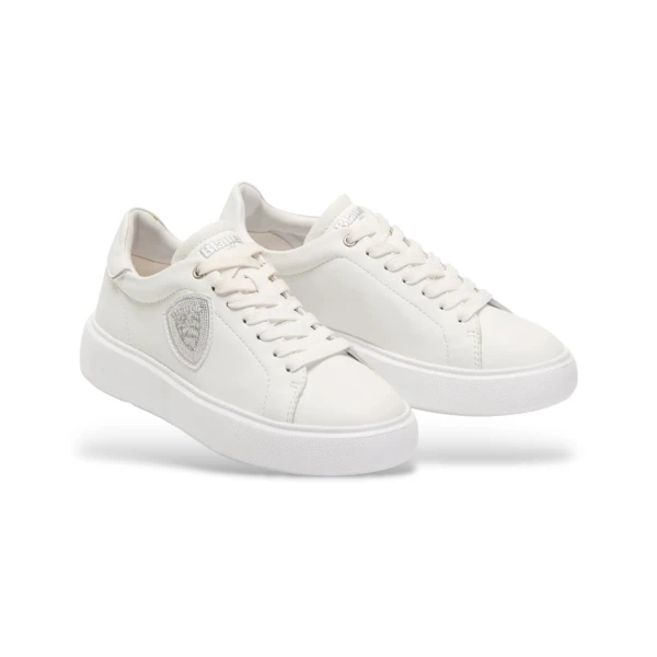 BLAUER - Sneakers bianca con strass - s6venus01/lea