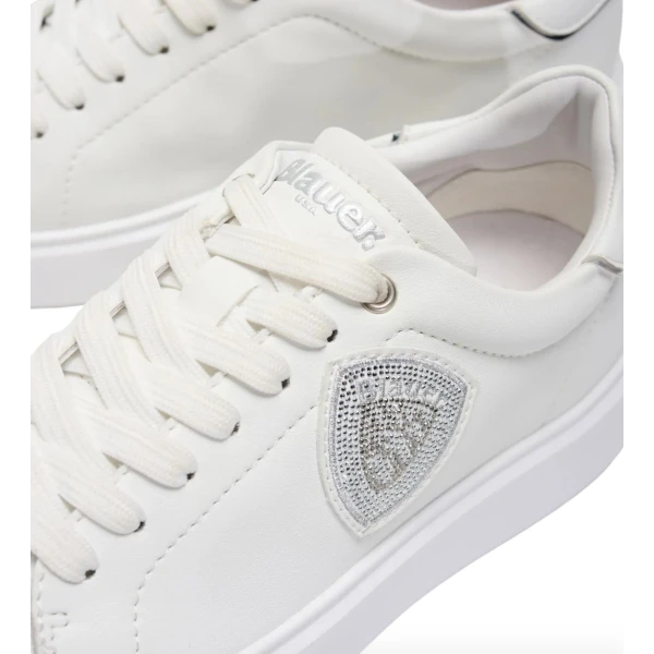 BLAUER - Sneakers bianca con strass - s6venus01/lea
