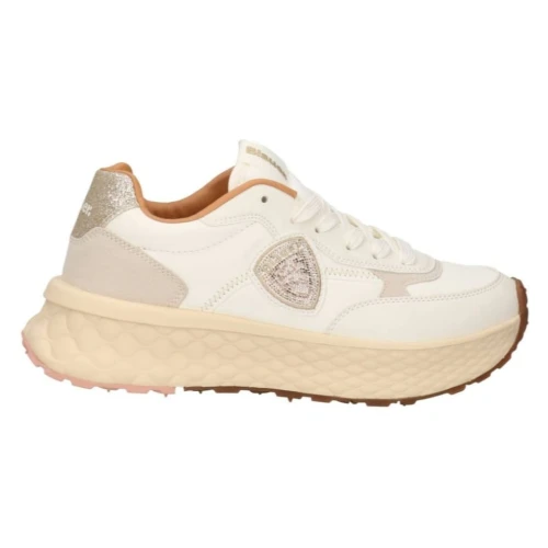 BLAUER - Sneakers bianca con glitter - s6lynn01/les 2