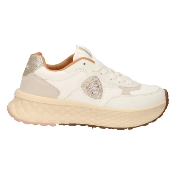 BLAUER - Sneakers bianca con glitter - s6lynn01/les