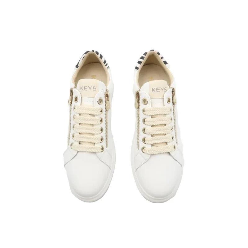 KEYS - Sneakers bianca con zip - k-11800