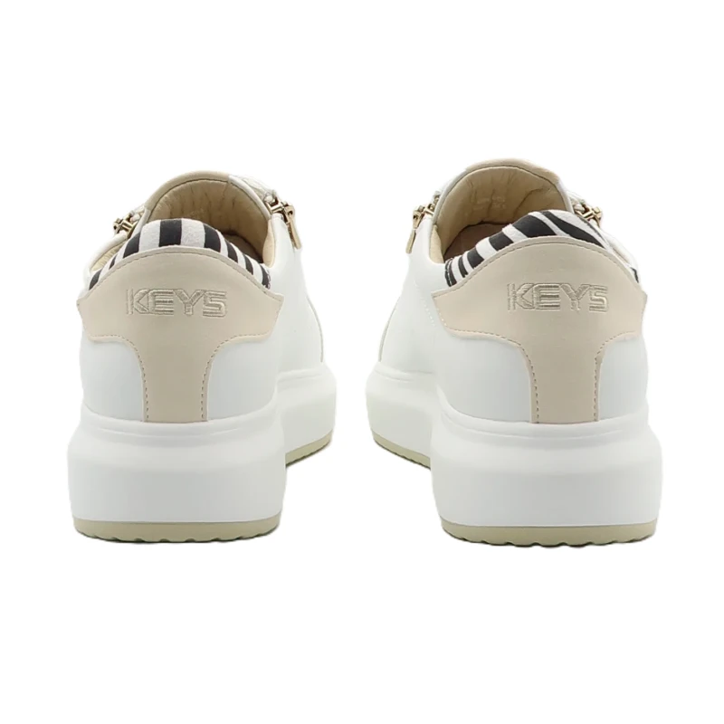 KEYS - Sneakers bianca con zip - k-11800