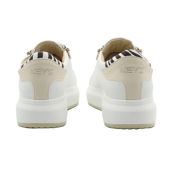 KEYS - Sneakers bianca con zip - k-11800