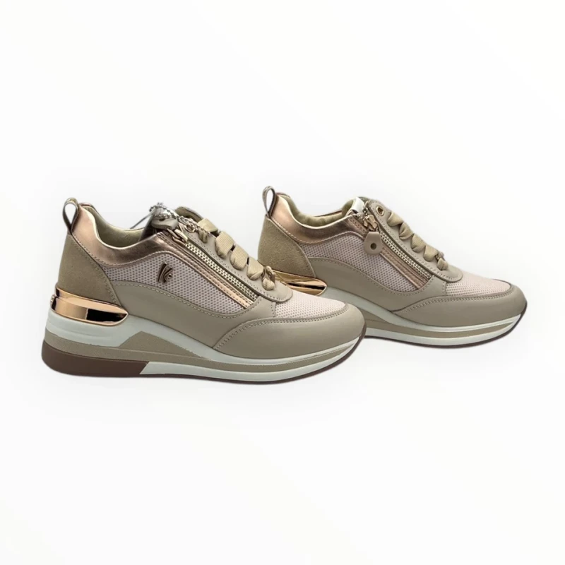 KEYS - Sneakers beige e cipria - k-11810