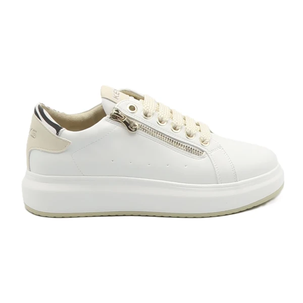 KEYS - Sneakers bianca con zip - k-11800
