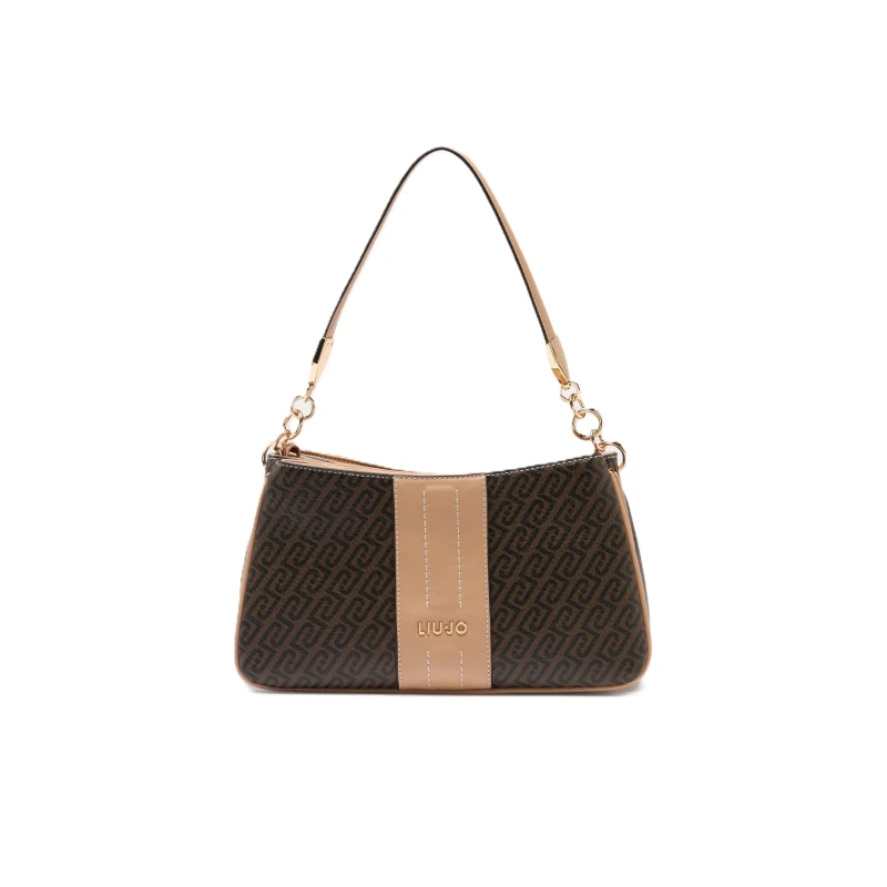 LIU JO - Borsa logata marrone e beige - aa6107e1118-c3904
