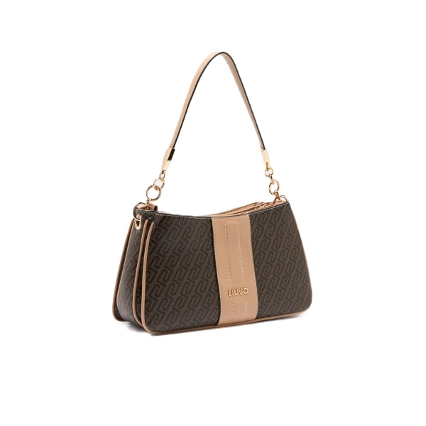 LIU JO - Borsa logata marrone e beige - aa6107e1118-c3904