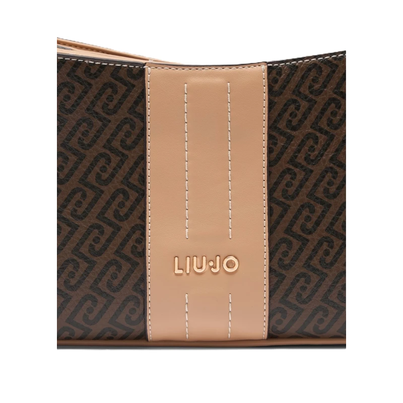 LIU JO - Borsa logata marrone e beige - aa6107e1118-c3904