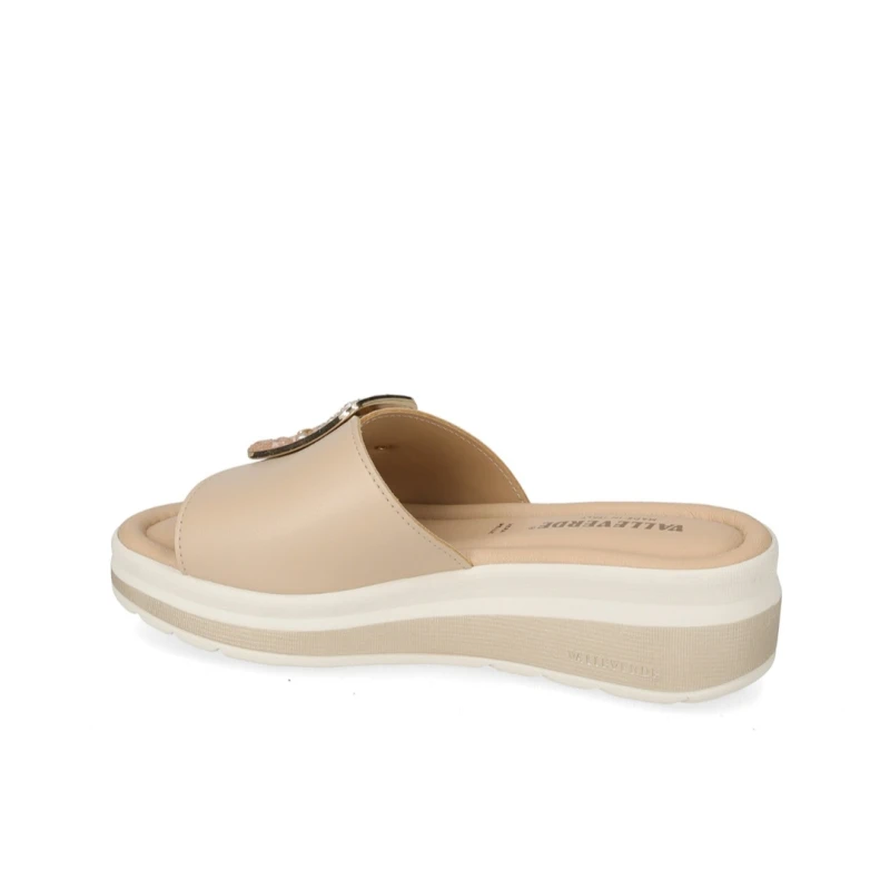 VALLEVERDE - Ciabatta beige con fibbia - vmi100m
