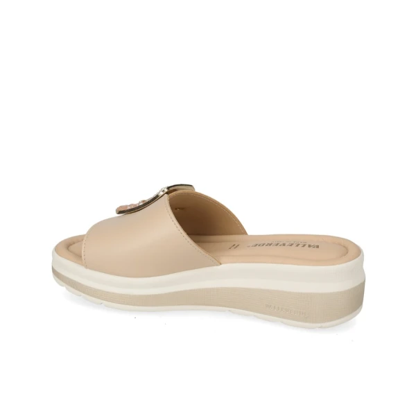 VALLEVERDE - Ciabatta beige con fibbia - vmi100m