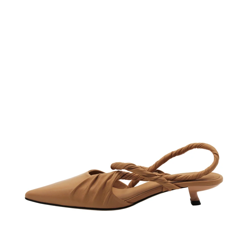 JVAM - Decollete' slingback biscotto arricciato - gideon40357