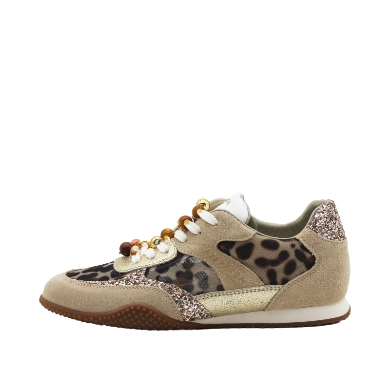 APEPAZZA - Sneakers beige e animalier - s6tulip01/leo