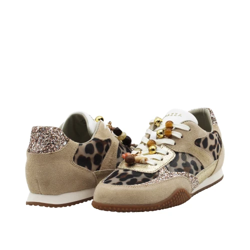 APEPAZZA - Sneakers beige e animalier - s6tulip01/leo 2