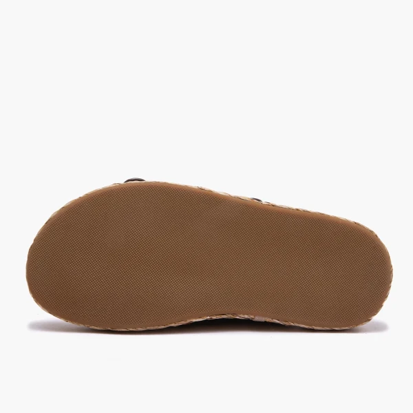 EMANUELLE VEE - Ciabatte marroni con 2 fibbie borchiate -