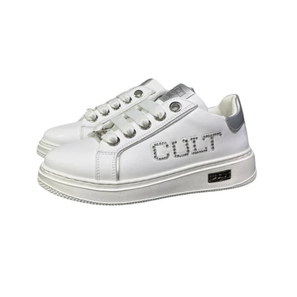 CULT - Sneakers bianca con strass - t-510