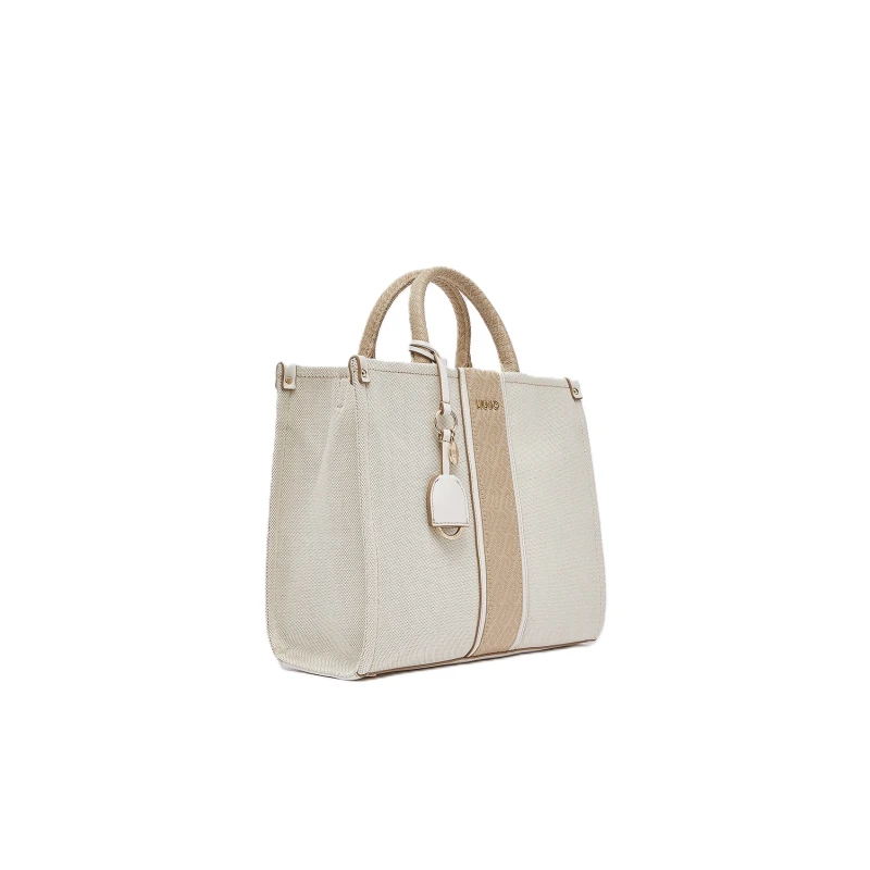 LIU JO - Borsa beige in tessuto con manici - aa6192t388a-c3905