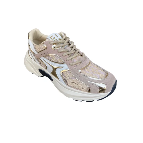 GIO+ - Sneakers beige e oro con pizzo - dalia14 2