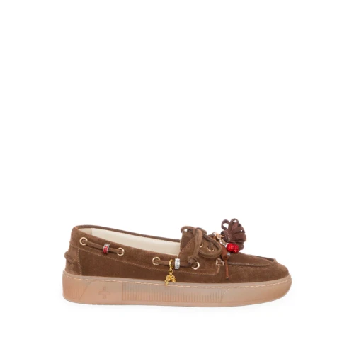 GIO+ - Sneakers cuoio con charms - moka00