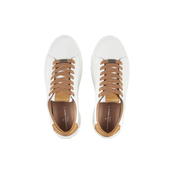 ALEXANDER SMITH - Sneakers bianca e cuoio - soho3667wmr