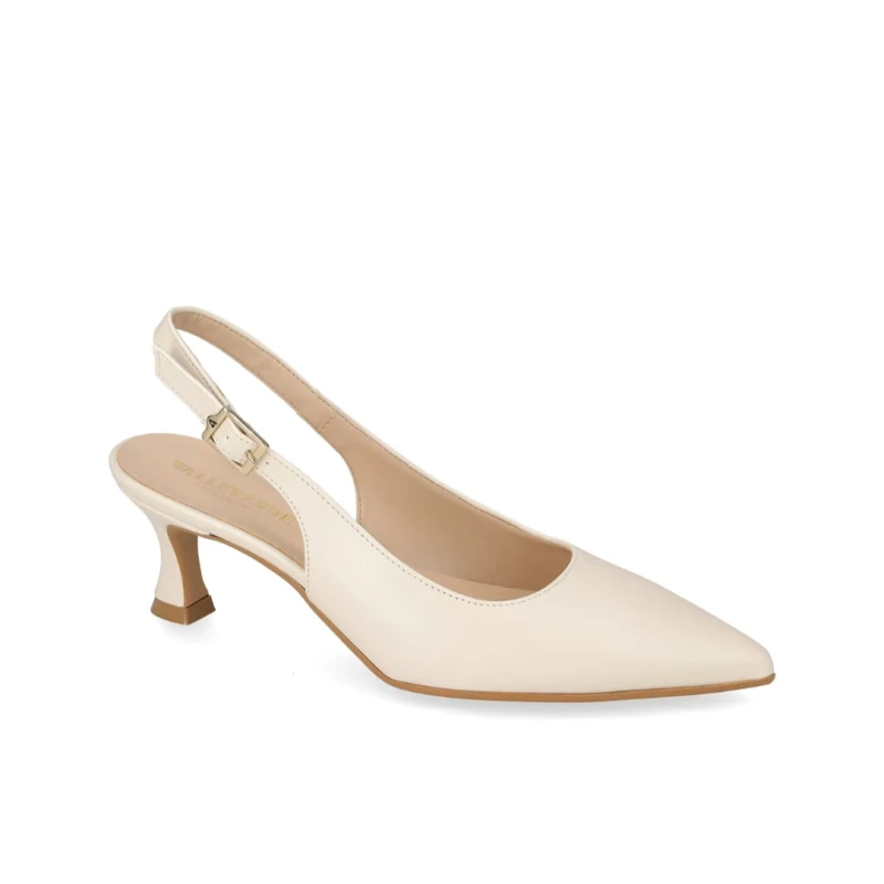 VALLEVERDE - Decollete slingback crema - 19040
