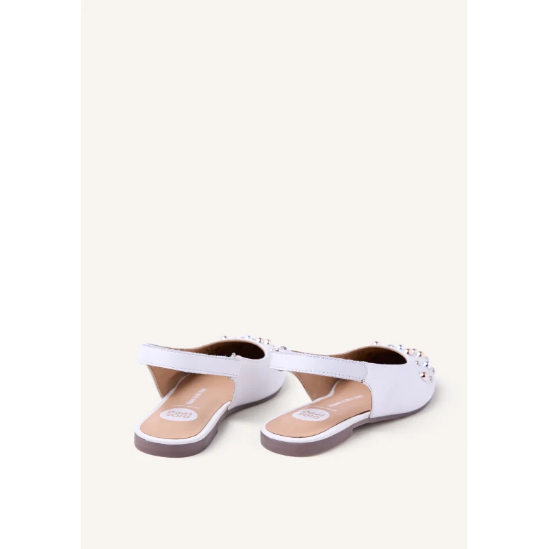 GIOSEPPO - Scarpe chanel bianche con borchie - 78931