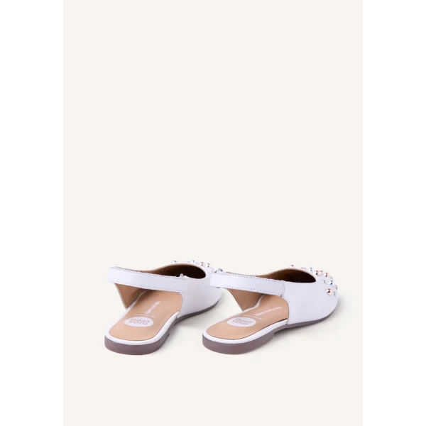 GIOSEPPO - Scarpe chanel bianche con borchie - 78931