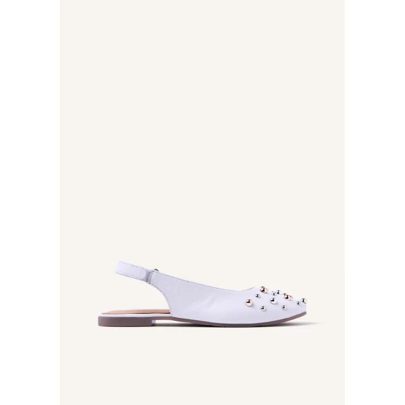 GIOSEPPO - Scarpe chanel bianche con borchie - 78931