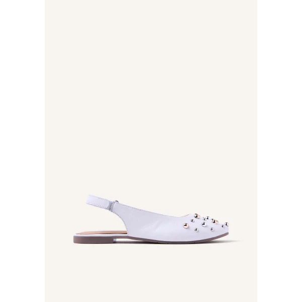 GIOSEPPO - Scarpe chanel bianche con borchie - 78931