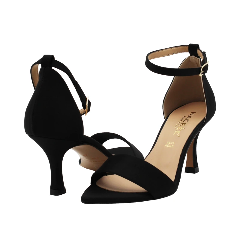 NACREE - Sandalo nero in raso - 2526003