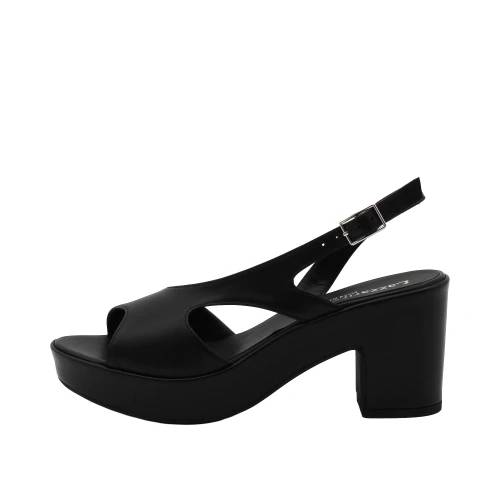 LAZZARIFELICI - Sandalo nero con plateau - 2062/g60