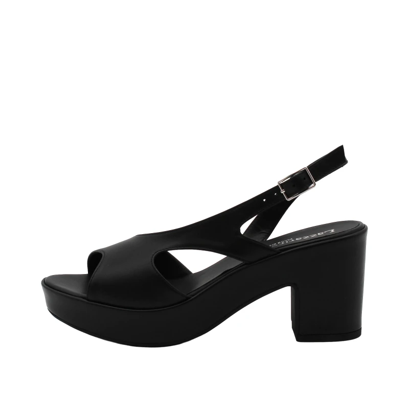 LAZZARIFELICI - Sandalo nero con plateau - 2062/g60