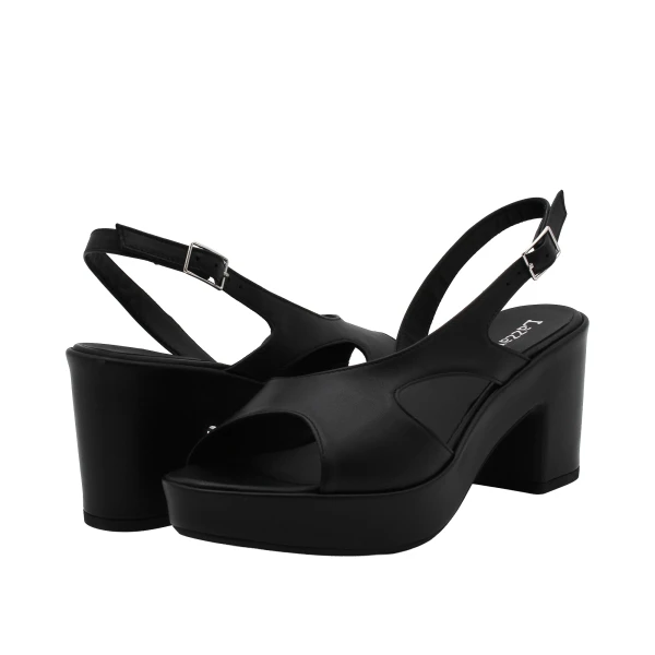 LAZZARIFELICI - Sandalo nero con plateau - 2062/g60